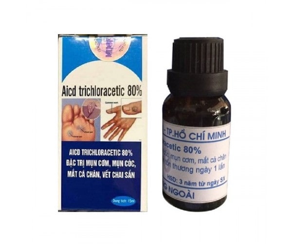 Sản phẩm đặc trị mụn cóc Acid Trichloracetic 80% của viện Da Liễu TP. Hồ Chí Minh